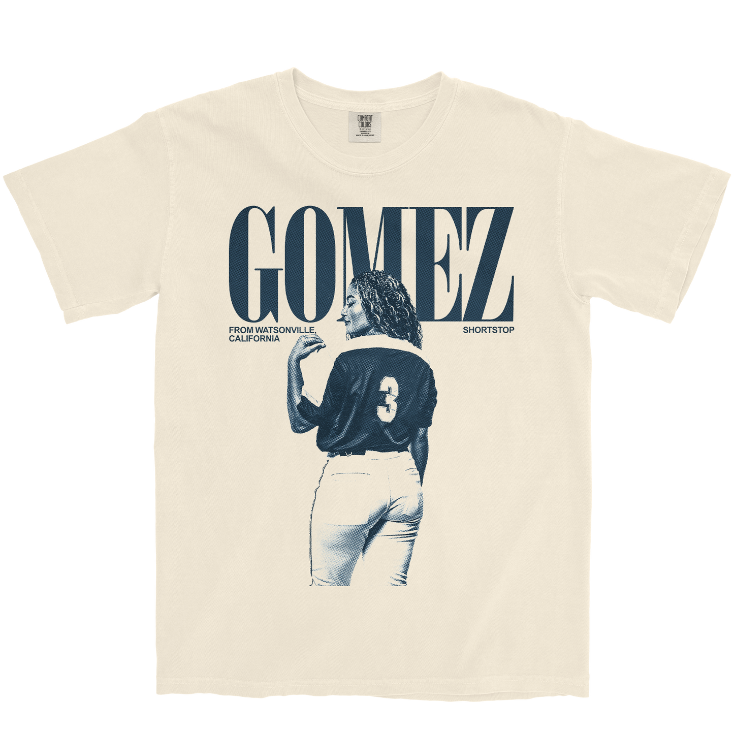 AALIYSAH GOMEZ VINTAGE IVORY TEE