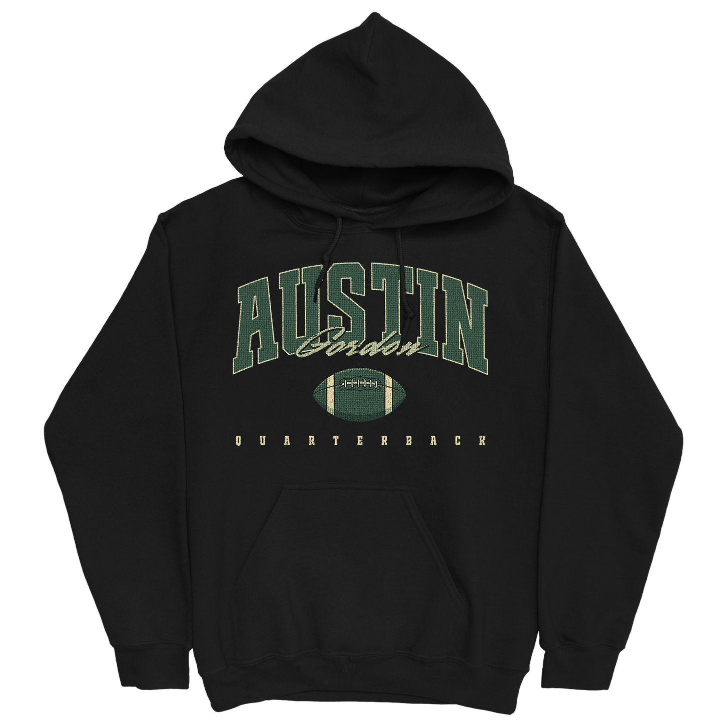 AUSTIN GORDON RETRO BLACK HOODIE