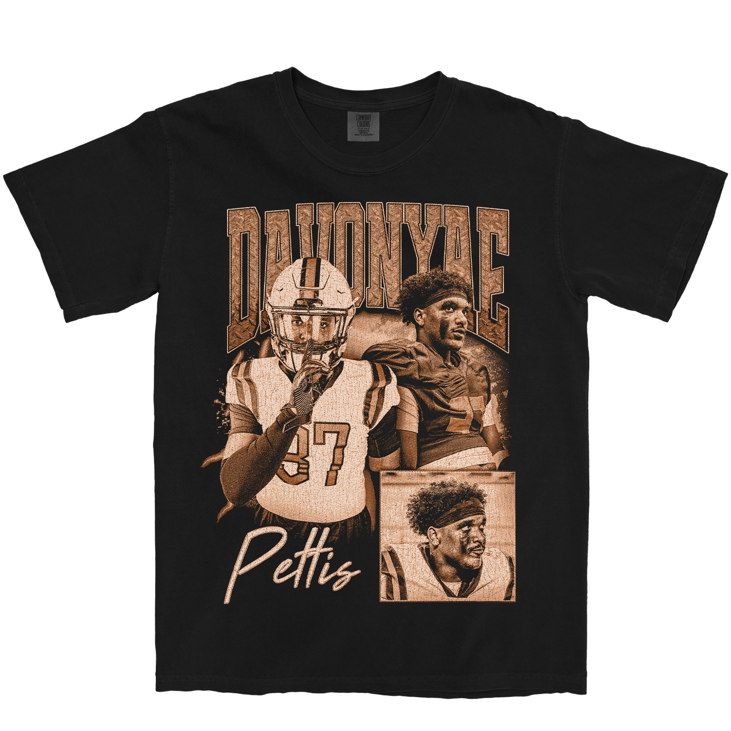 DAVONYAE PETTIS GRAPHIC BLACK TEE