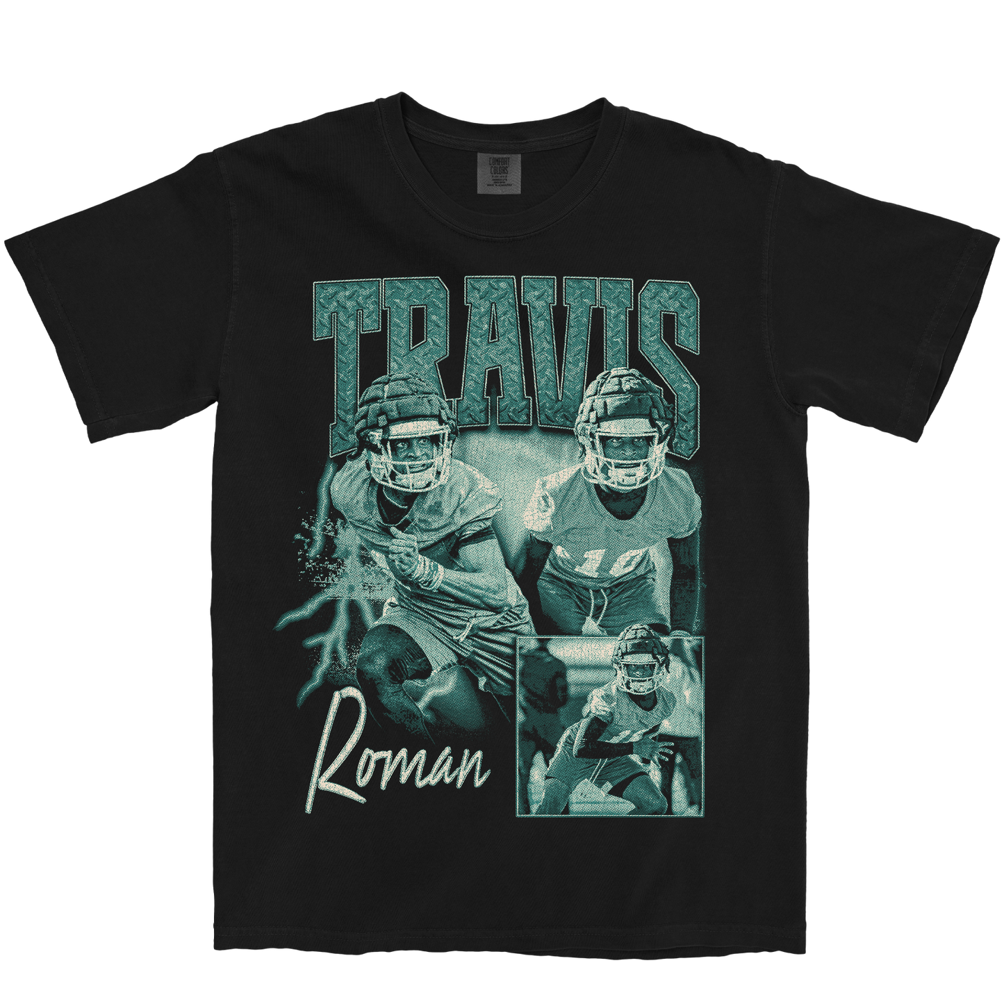TRAVIS ROMAN GRAPHIC BLACK TEE