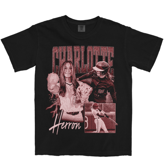 CHARLOTTE HERRON GRAPHIC BLACK TEE