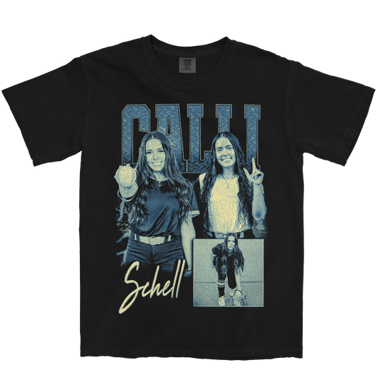 CALLI SCHELL GRAPHIC BLACK TEE