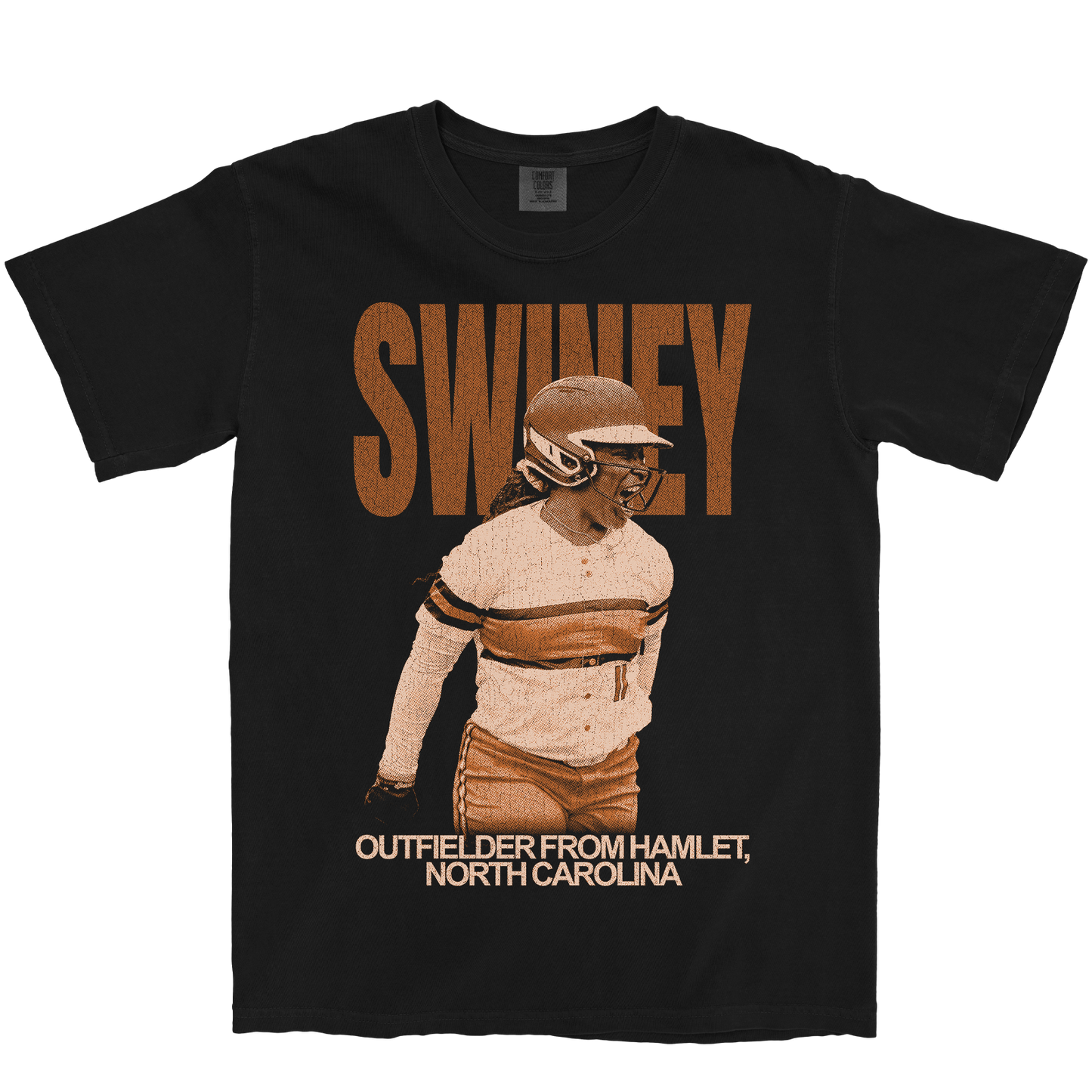 ALLYIAH SWINEY VINTAGE BLACK TEE