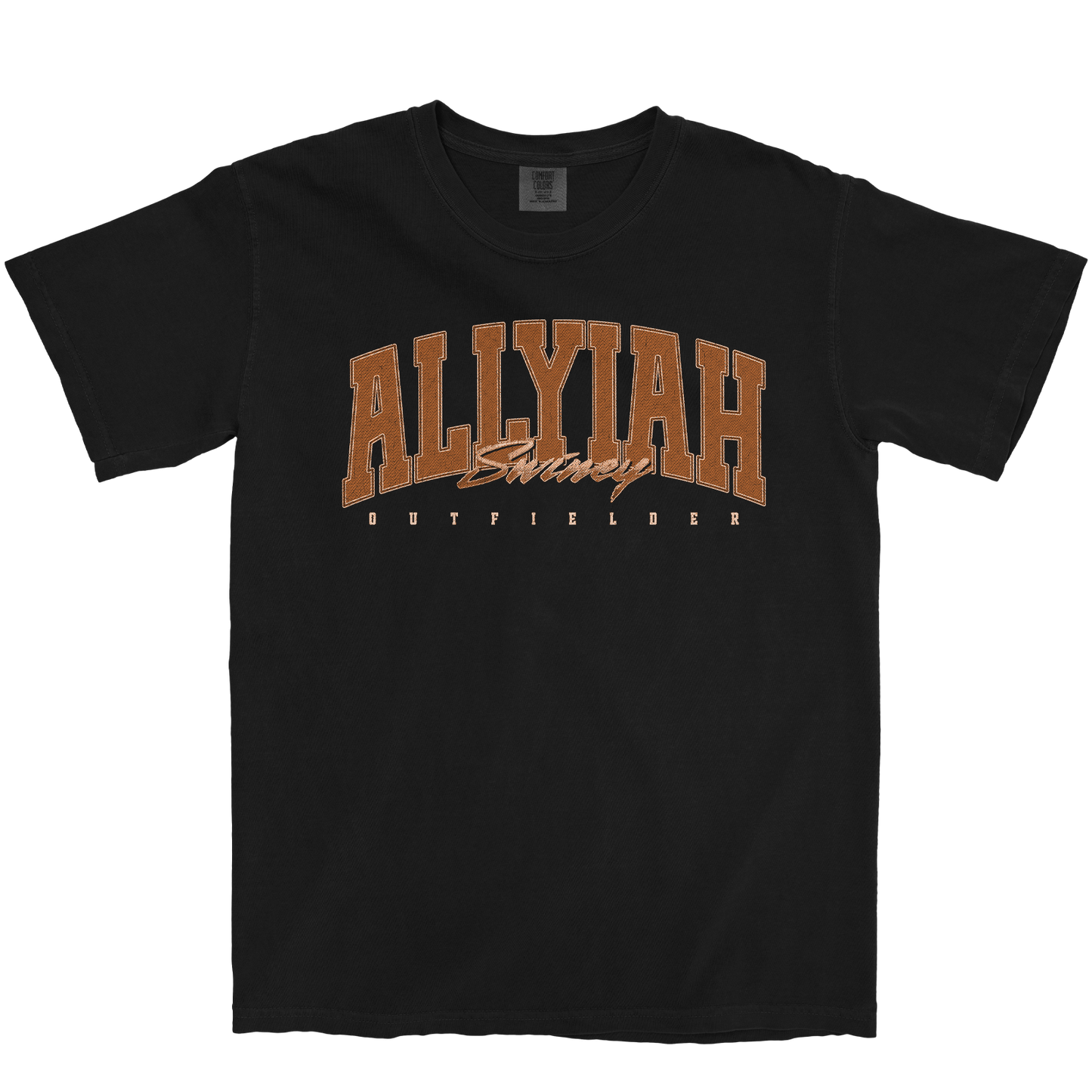 ALLYIAH SWINEY RETRO BLACK TEE