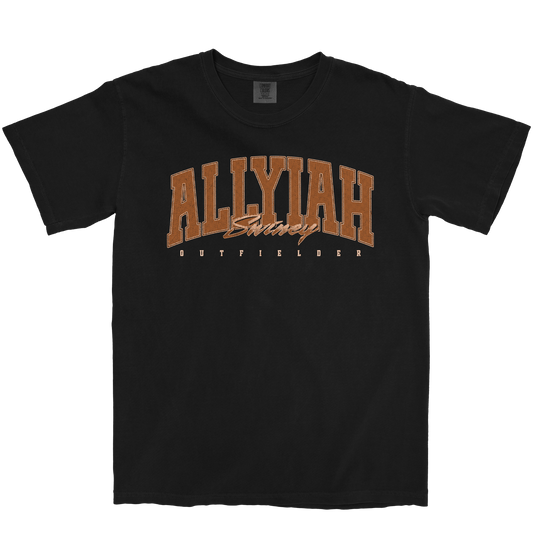 ALLYIAH SWINEY RETRO BLACK TEE