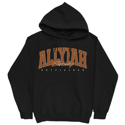 ALLYIAH SWINEY RETRO BLACK HOODIE