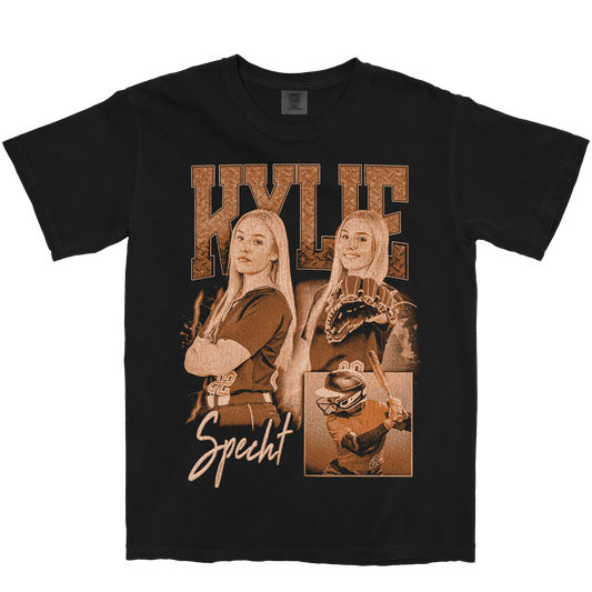 KYLIE SPECHT GRAPHIC BLACK TEE