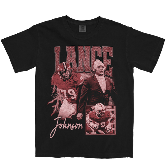 LANCE JOHNSON GRAPHIC BLACK TEE