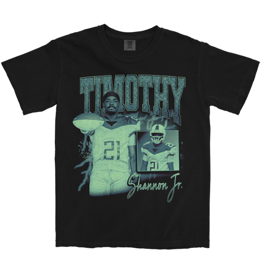 TIMOTHY SHANNON JR. GRAPHIC BLACK TEE