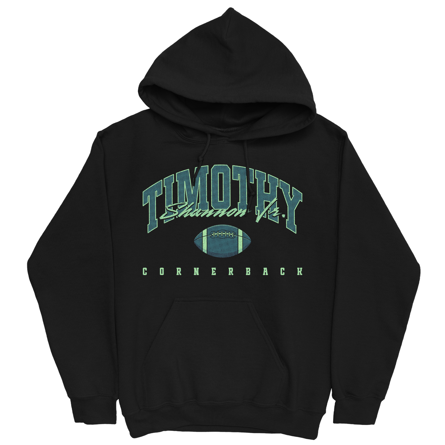 TIMOTHY SHANNON JR. RETRO BLACK HOODIE