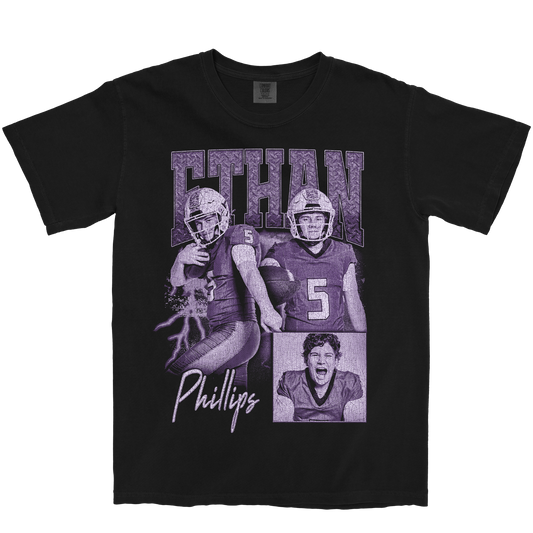 ETHAN PHILLIPS GRAPHIC BLACK TEE