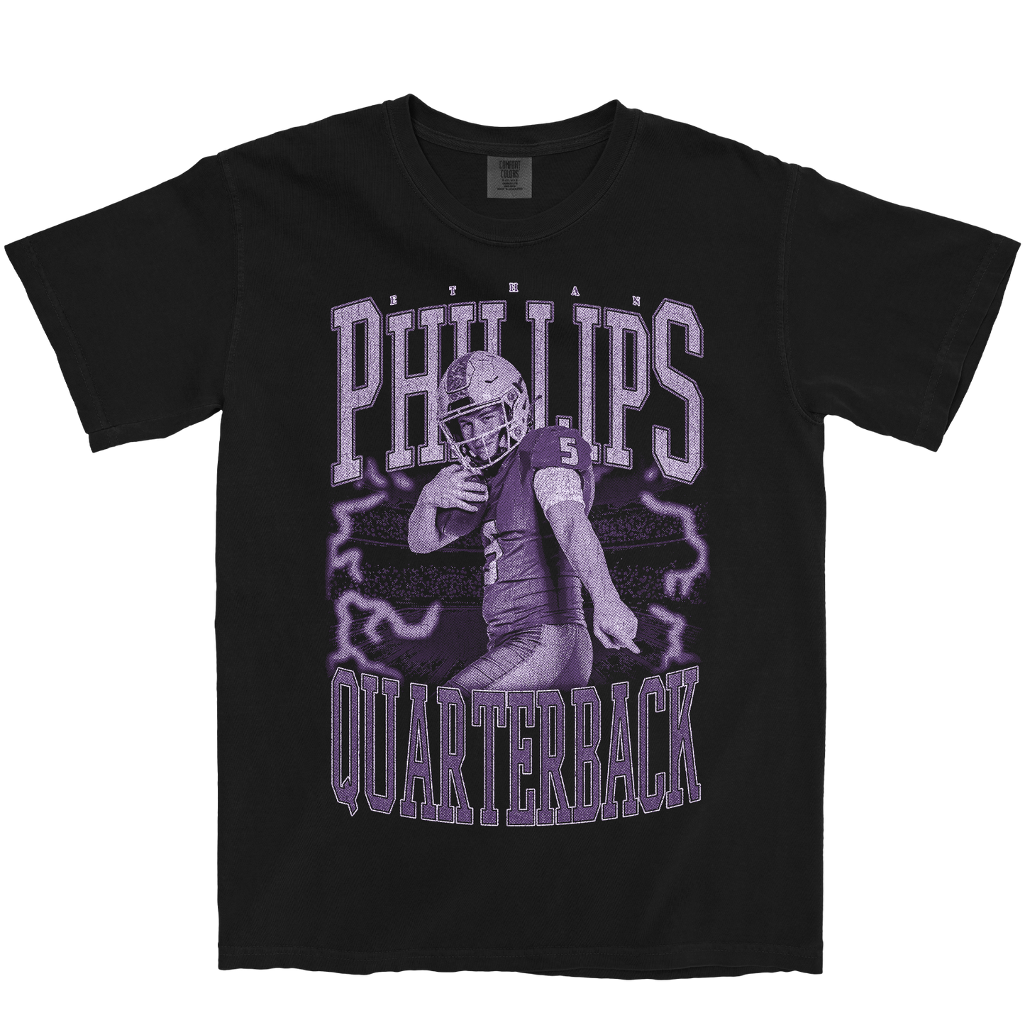 ETHAN PHILLIPS VINTAGE BLACK TEE