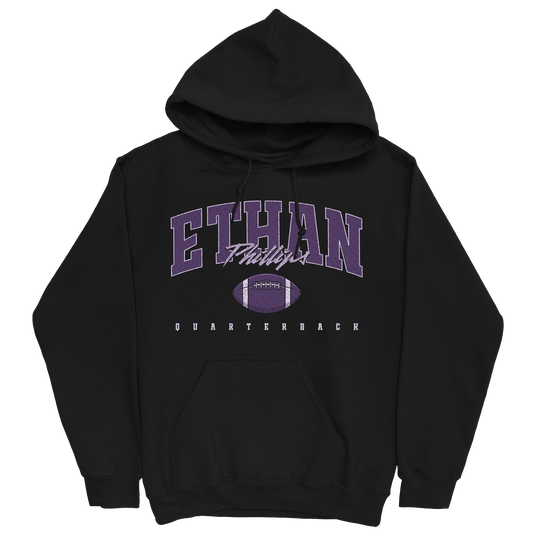 ETHAN PHILLIPS RETRO BLACK HOODIE