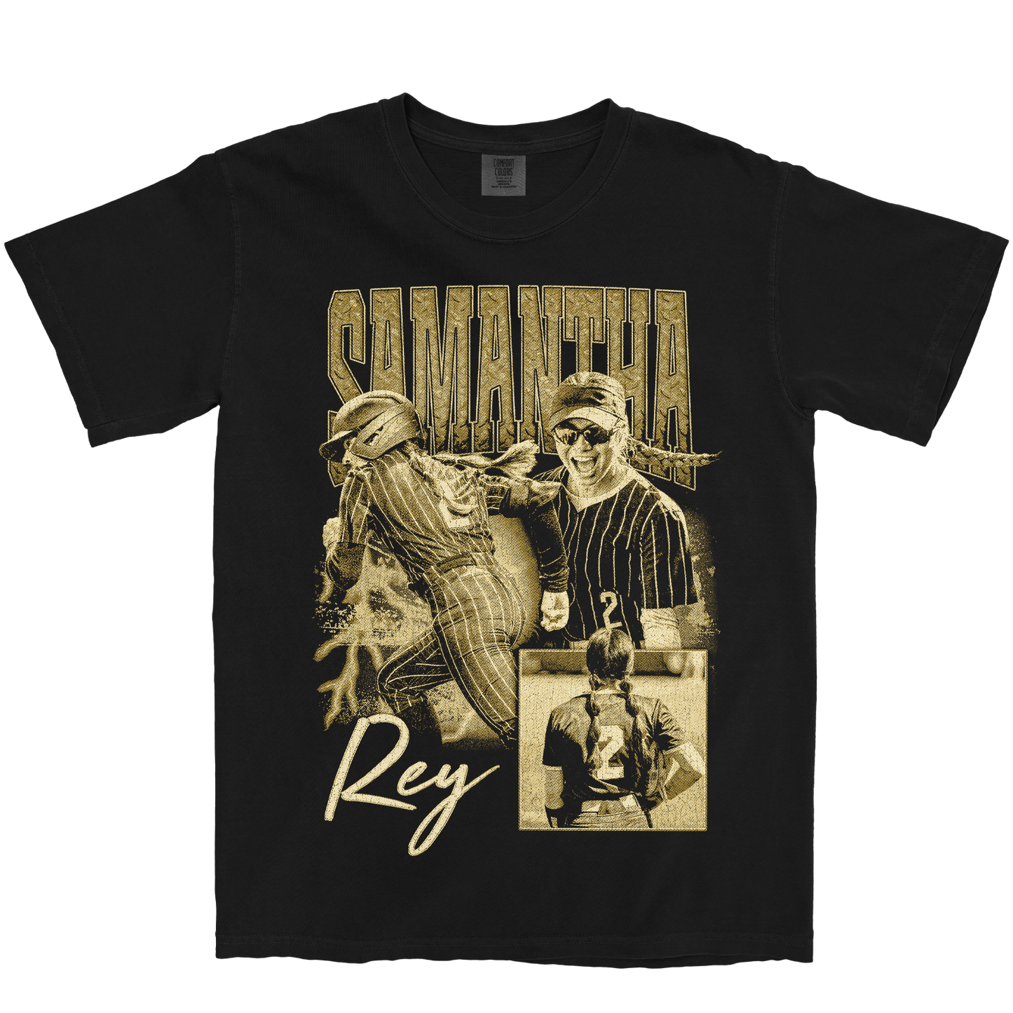 SAMANTHA REY GRAPHIC BLACK TEE