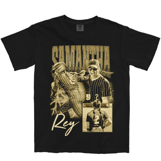 SAMANTHA REY GRAPHIC BLACK TEE