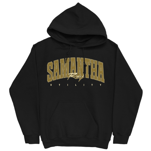 SAMANTHA REY RETRO BLACK HOODIE