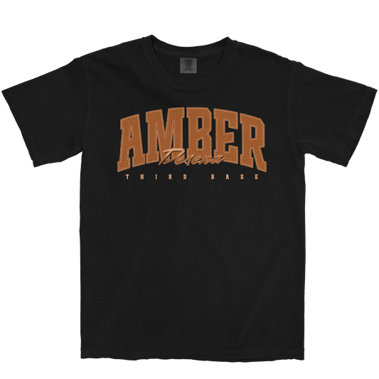 AMBER DESENA RETRO BLACK TEE