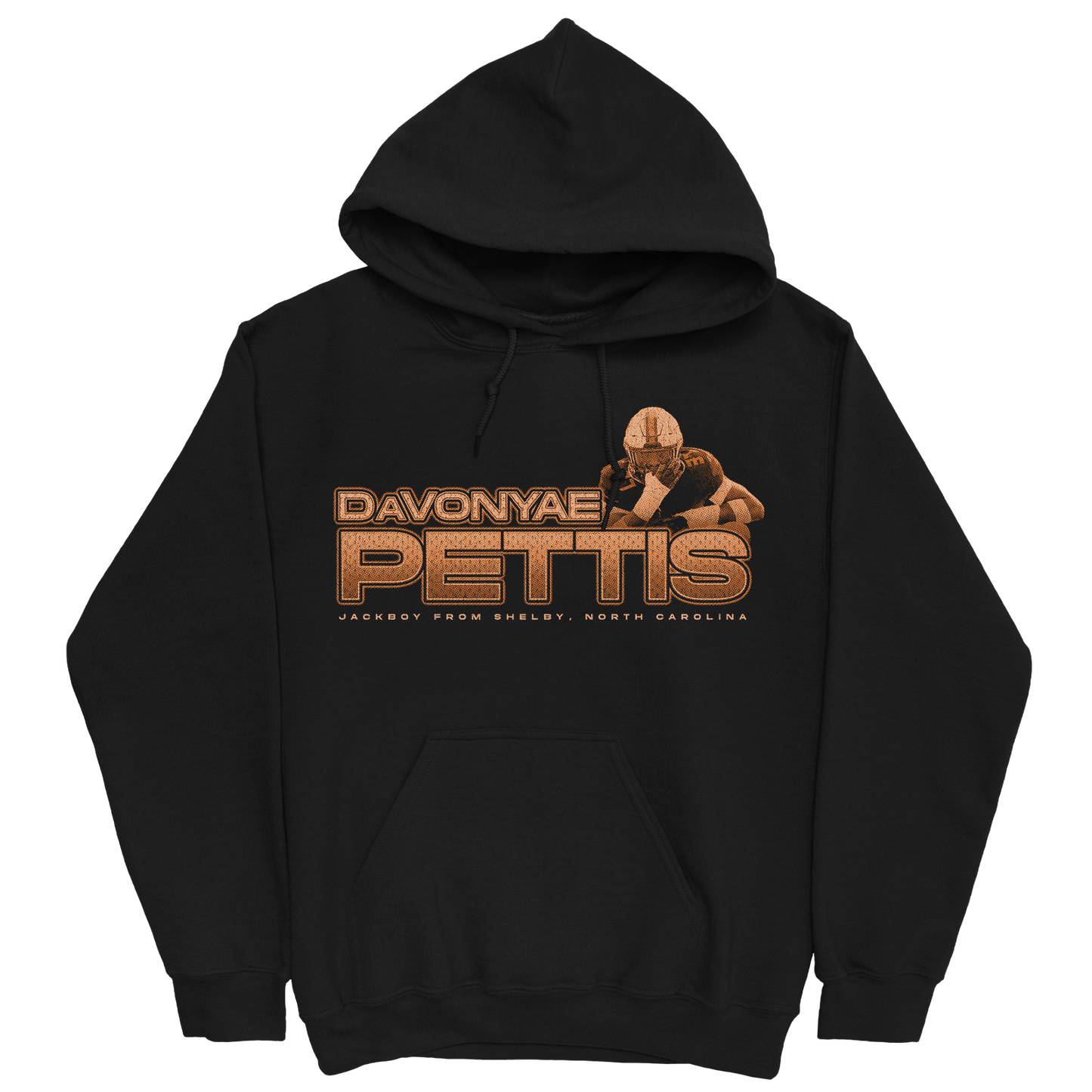 DAVONYAE PETTIS VINTAGE BLACK HOODIE