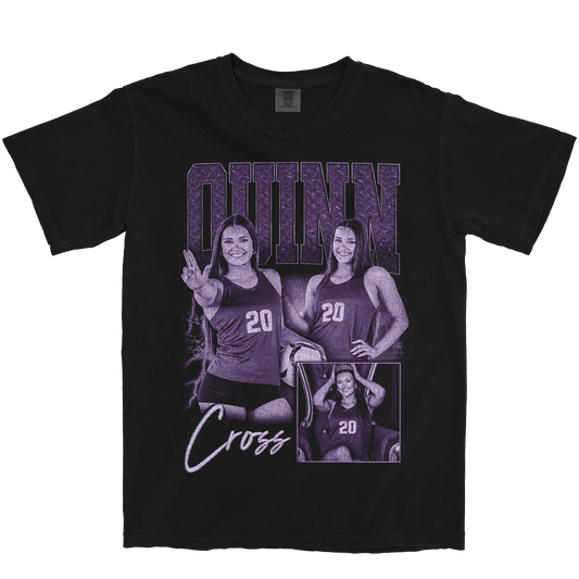 QUINN CROSS GRAPHIC BLACK TEE