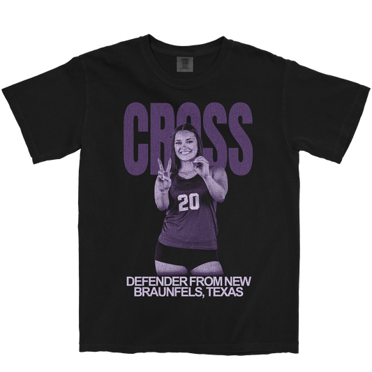 QUINN CROSS VINTAGE BLACK TEE
