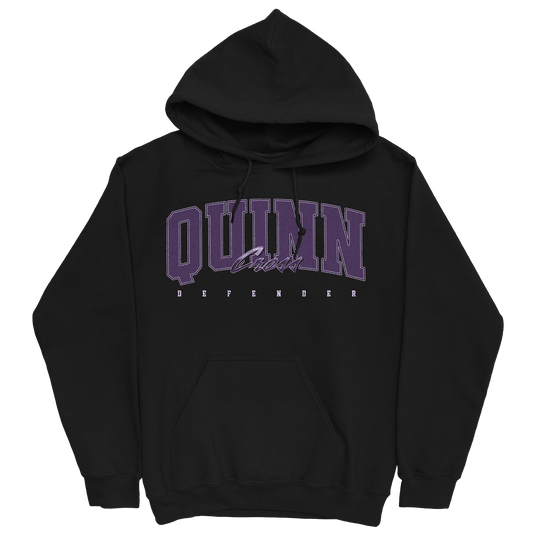 QUINN CROSS RETRO BLACK HOODIE