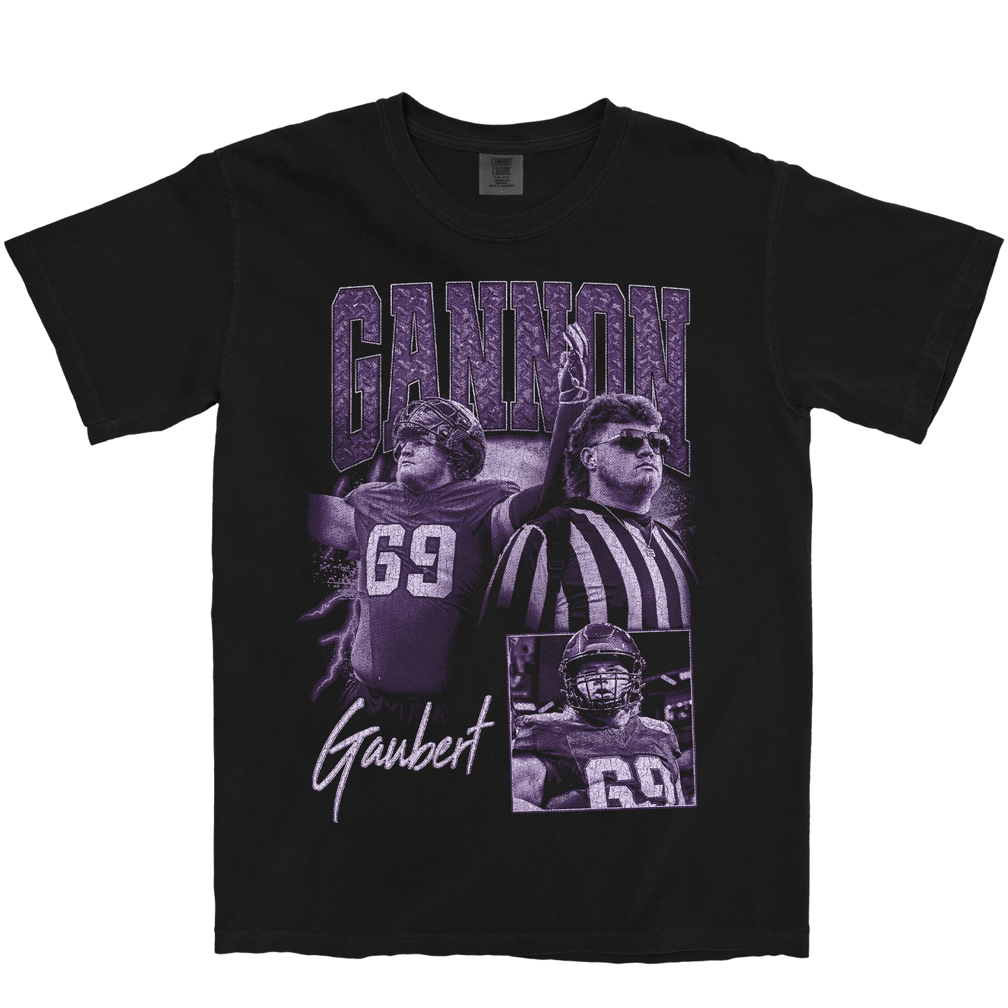 GANNON GAUBERT GRAPHIC BLACK TEE