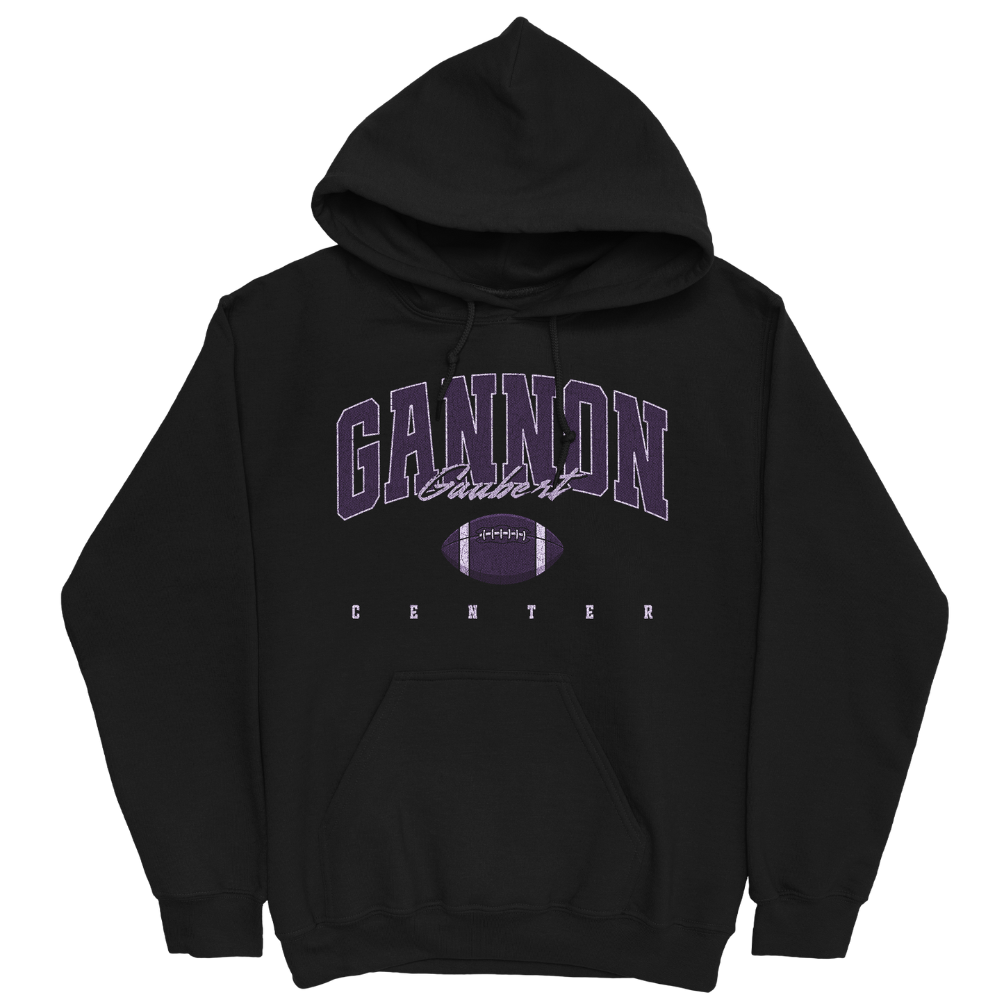GANNON GAUBERT RETRO BLACK HOODIE