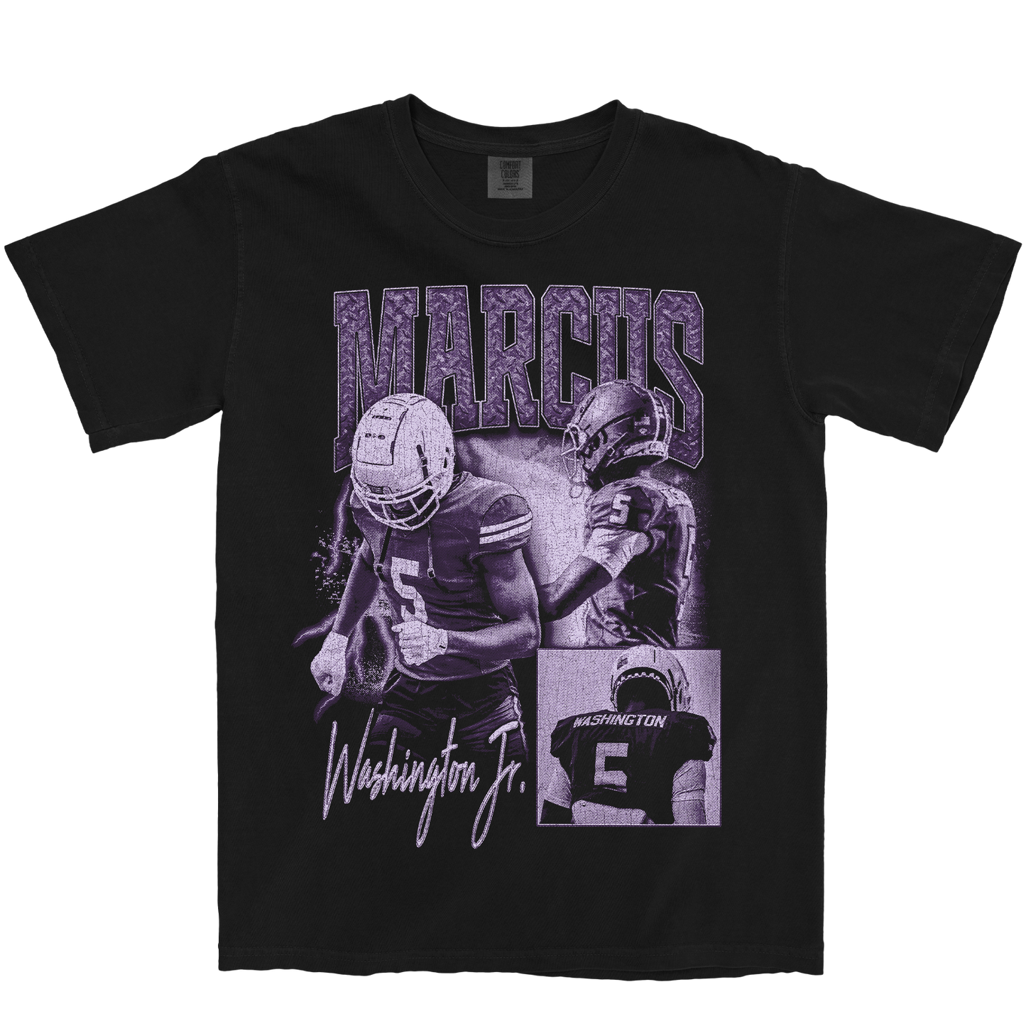 MARCUS WASHINGTON JR. GRAPHIC BLACK TEE