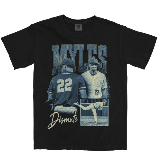 MYLES DISMUTE GRAPHIC BLACK TEE