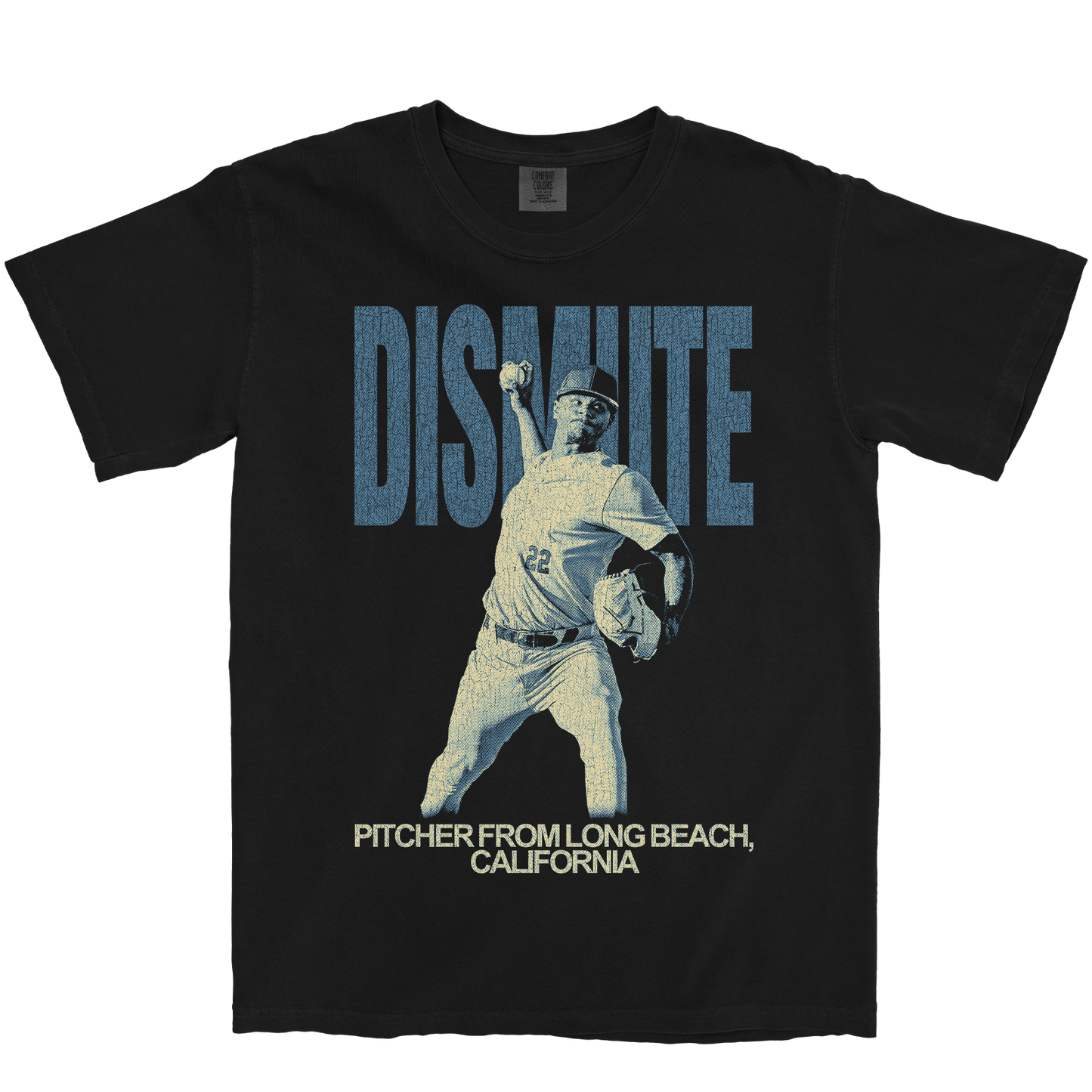 MYLES DISMUTE VINTAGE BLACK TEE