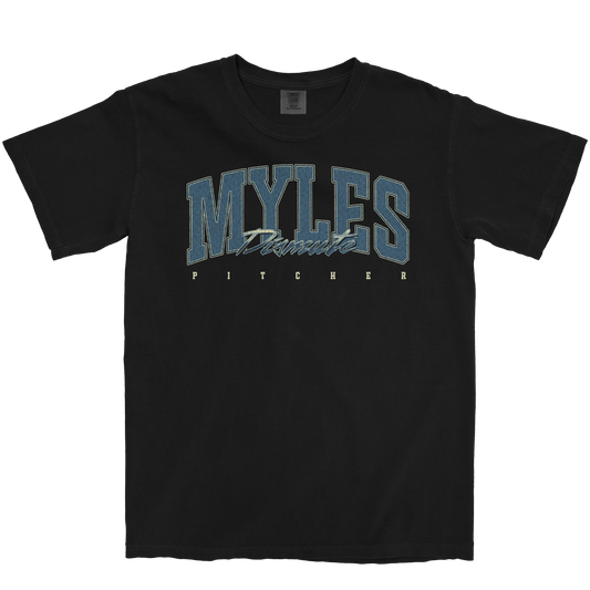 MYLES DISMUTE RETRO BLACK TEE