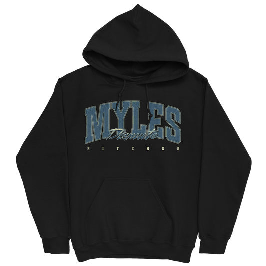 MYLES DISMUTE RETRO BLACK HOODIE