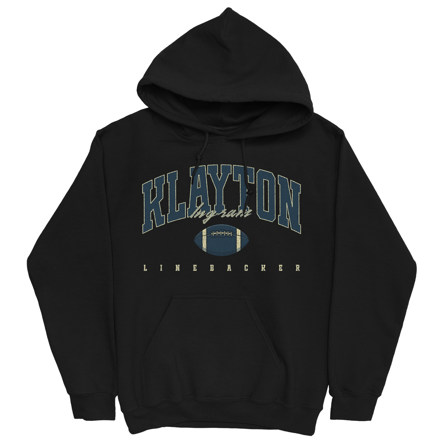 KLAYTON INGRAM RETRO BLACK HOODIE