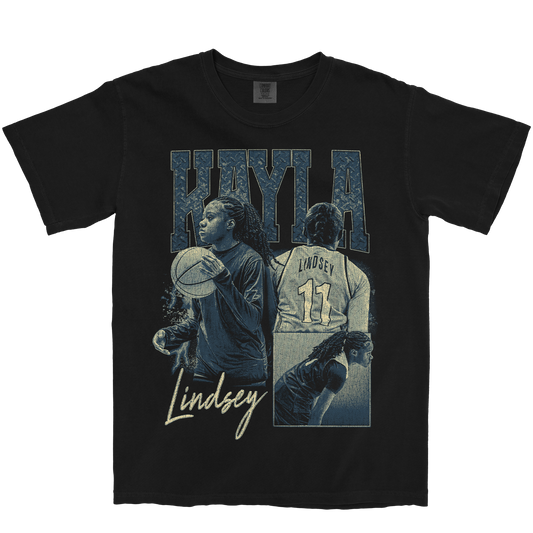 KAYLA LINDSEY GRAPHIC BLACK TEE