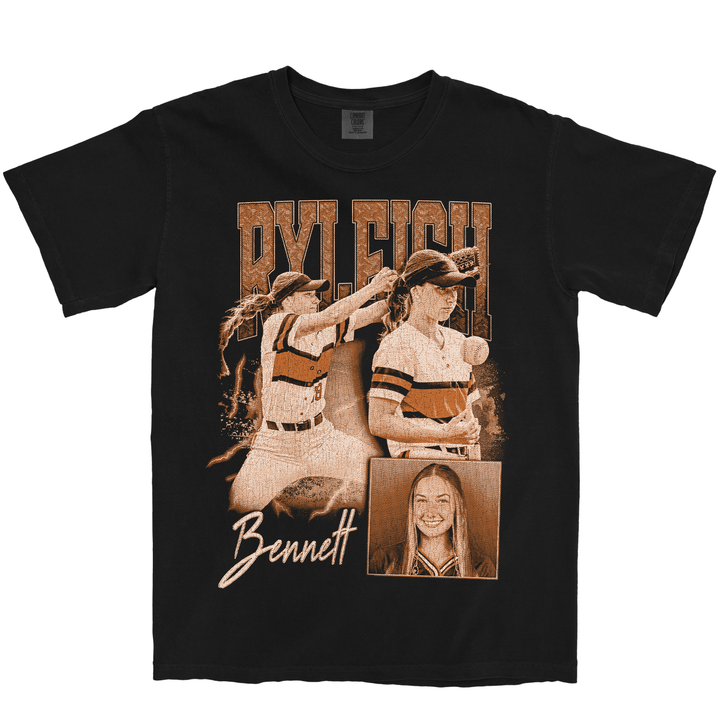 RYLEIGH BENNETT GRAPHIC BLACK TEE