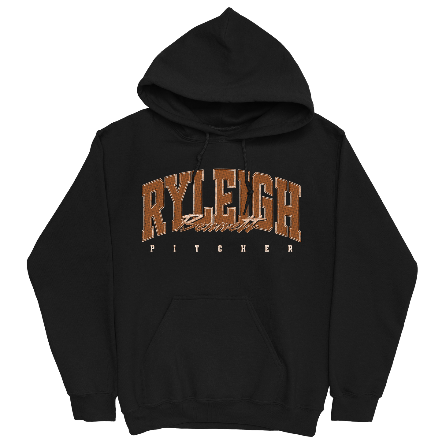 RYLEIGH BENNETT RETRO BLACK HOODIE