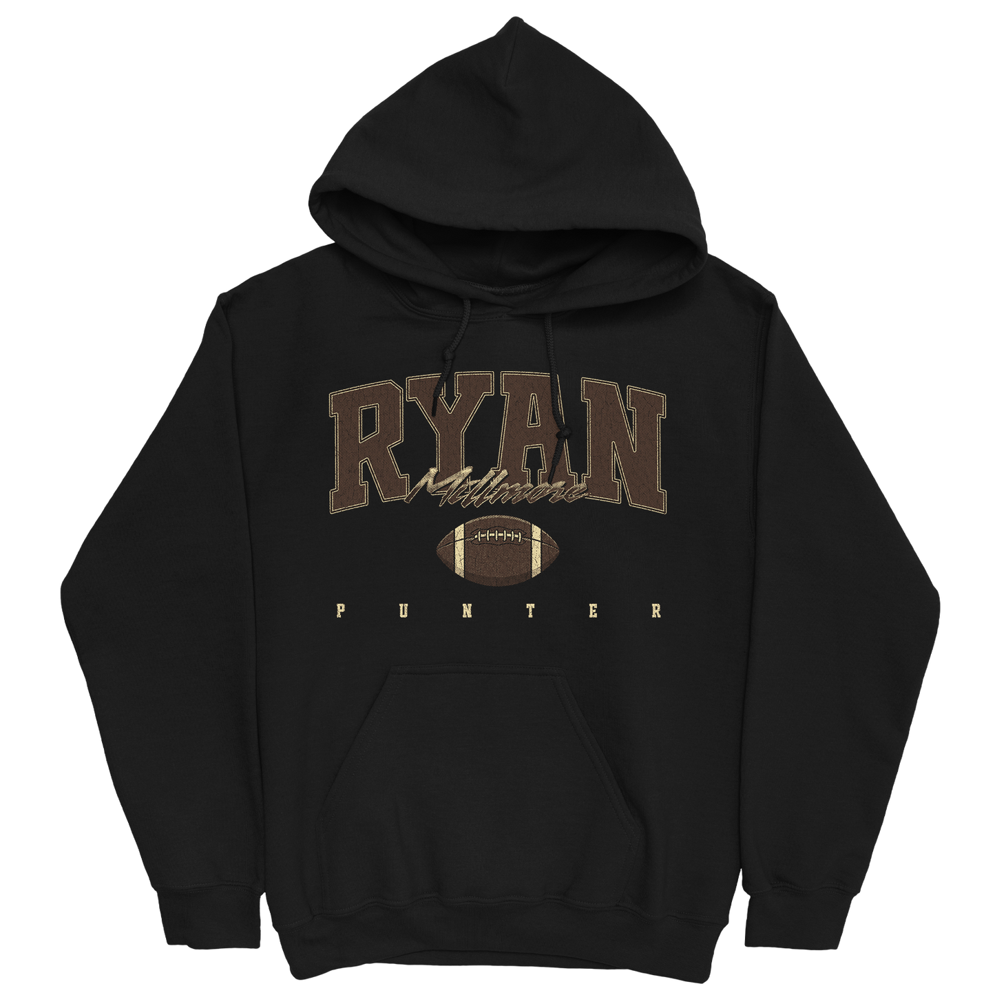 RYAN MILLMORE RETRO BLACK HOODIE