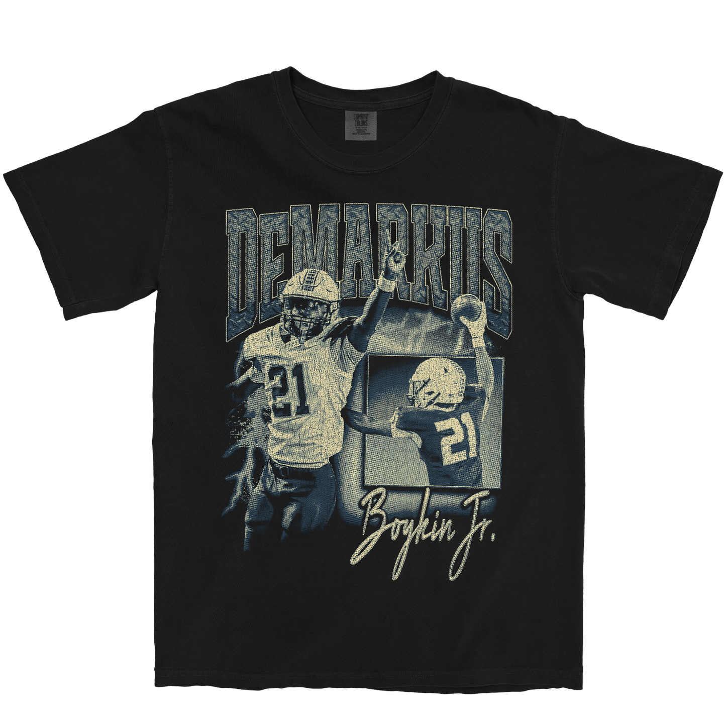 DEMARKUS BOYKIN JR. GRAPHIC BLACK TEE