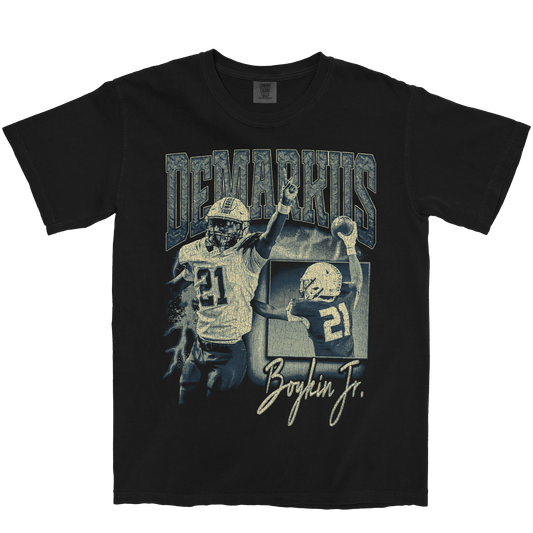 DEMARKUS BOYKIN JR. GRAPHIC BLACK TEE