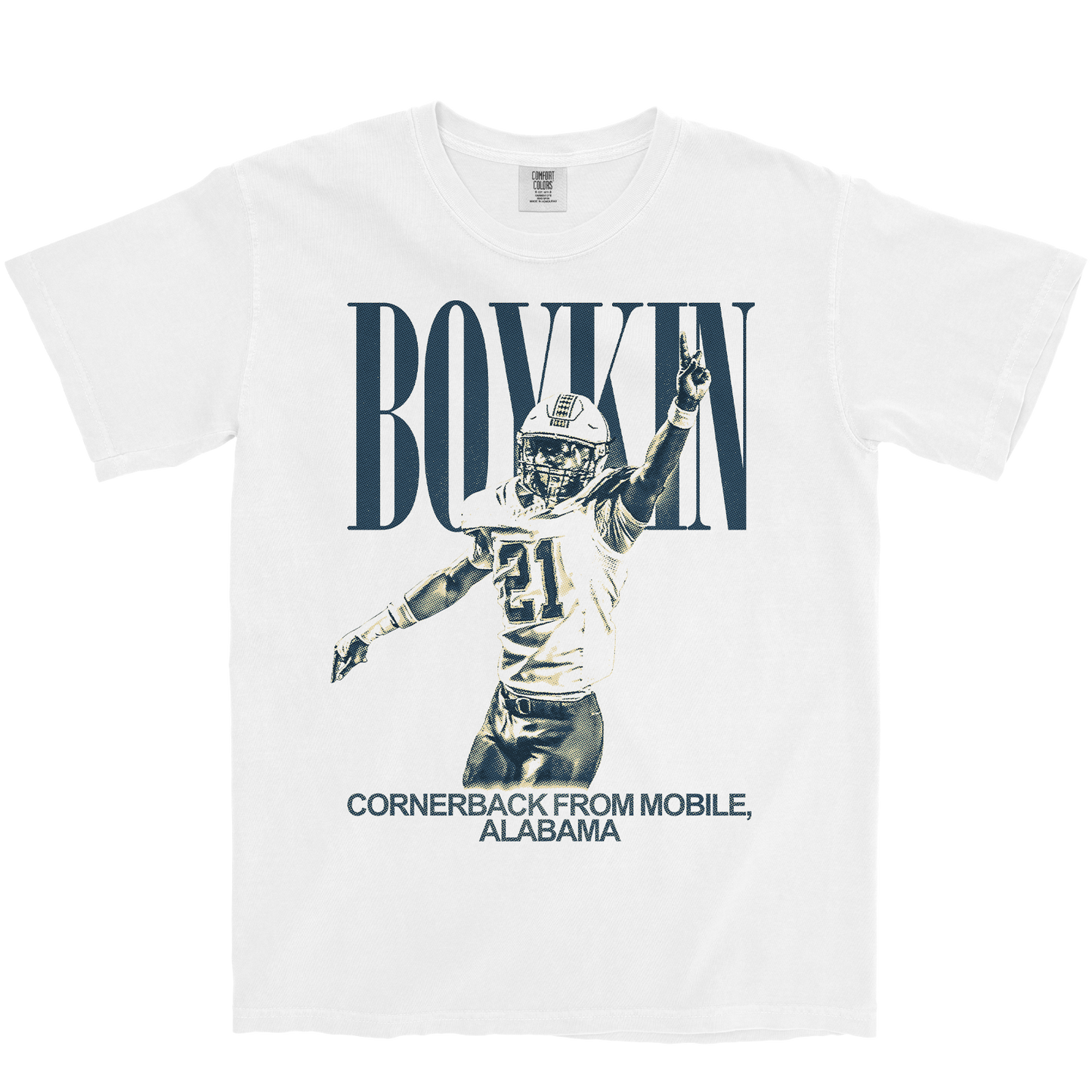 DEMARKUS BOYKIN JR. VINTAGE WHITE TEE