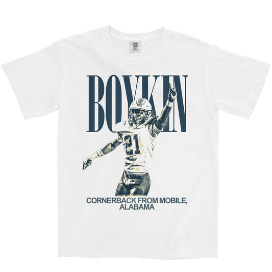 DEMARKUS BOYKIN JR. VINTAGE WHITE TEE