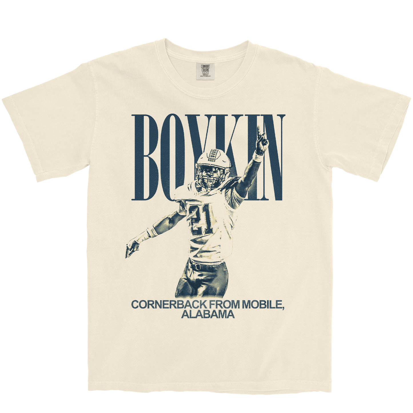 DEMARKUS BOYKIN JR. VINTAGE IVORY TEE
