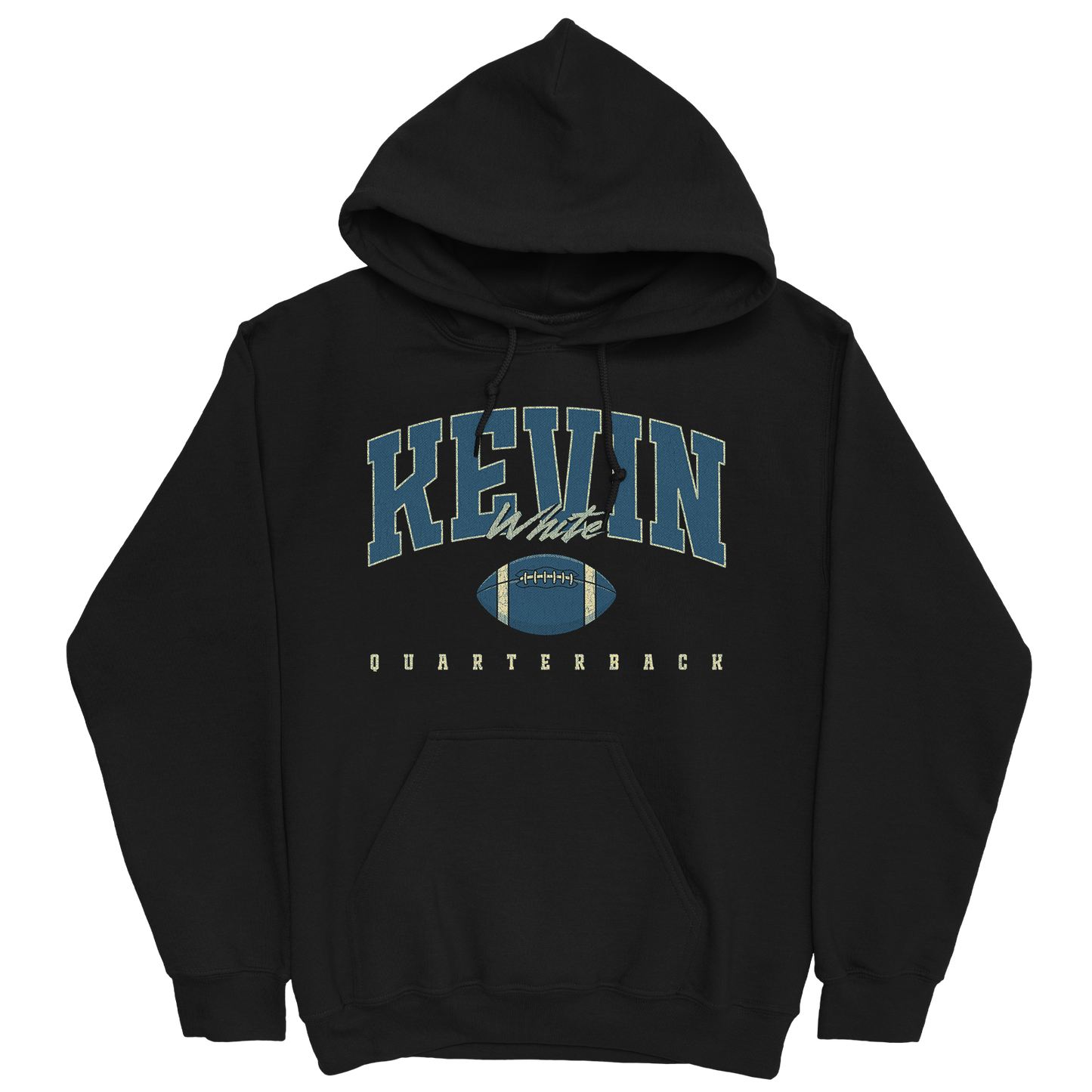 KEVIN WHITE RETRO BLACK HOODIE