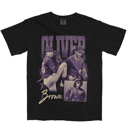 OLIVER BROWN GRAPHIC BLACK TEE