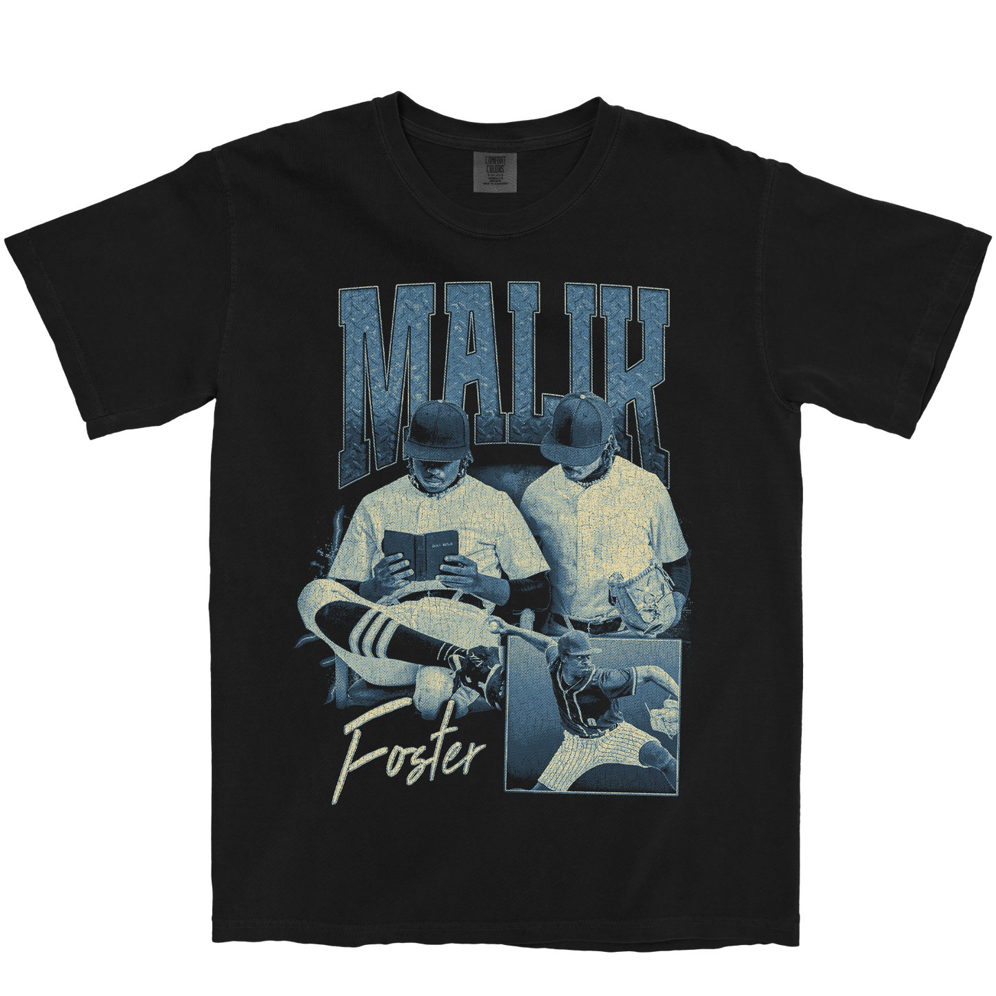 MALIK FOSTER GRAPHIC BLACK TEE