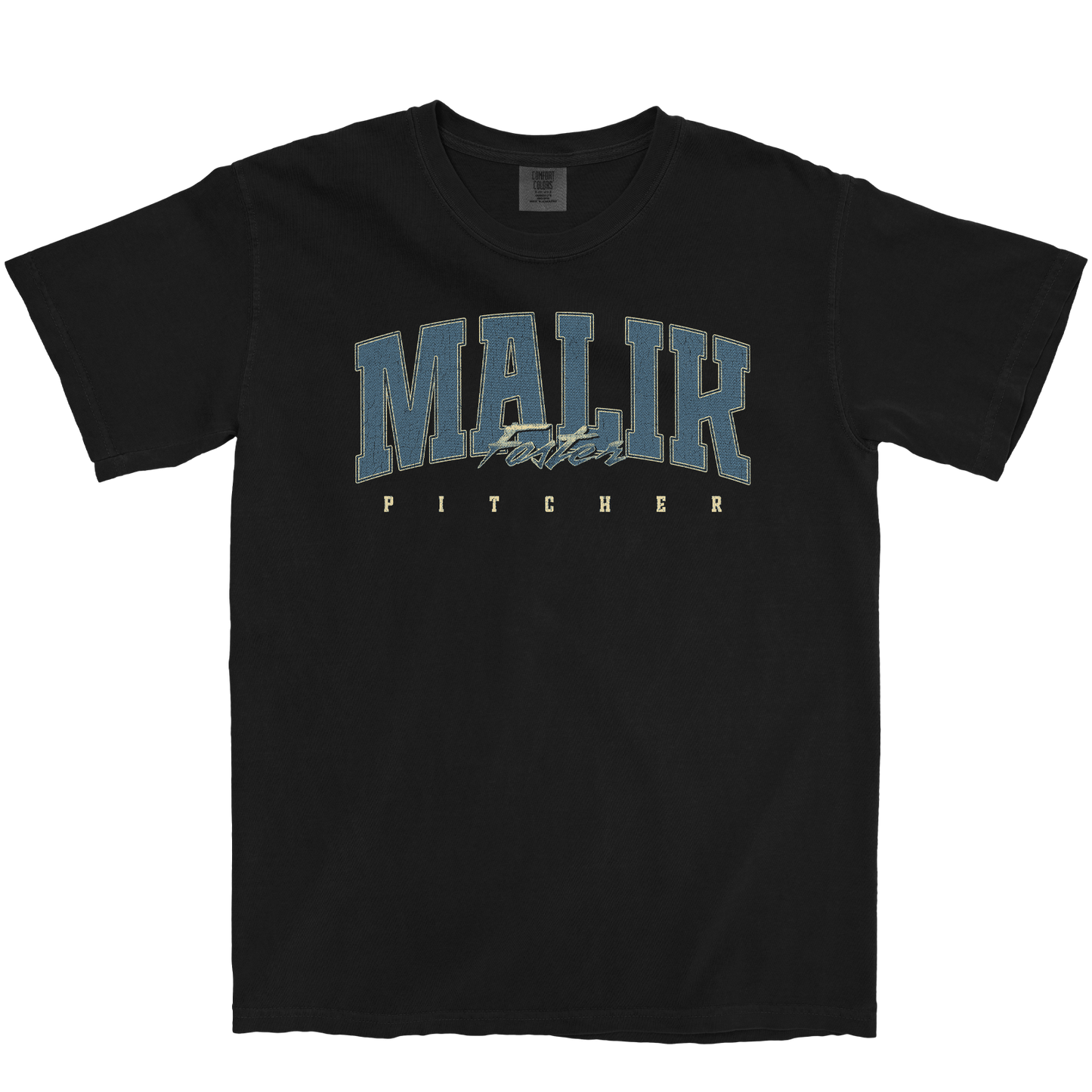 MALIK FOSTER RETRO BLACK TEE