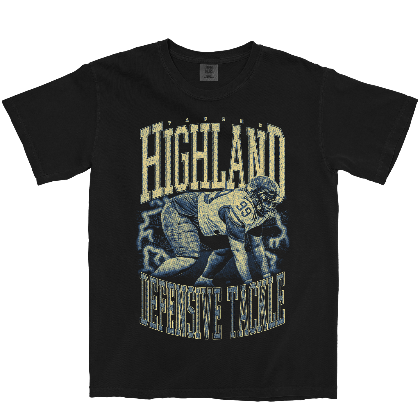 VAUGHN HIGHLAND VINTAGE BLACK TEE