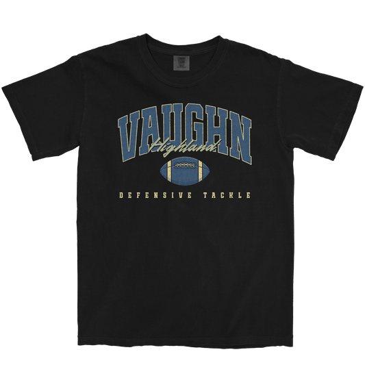 VAUGHN HIGHLAND RETRO BLACK TEE