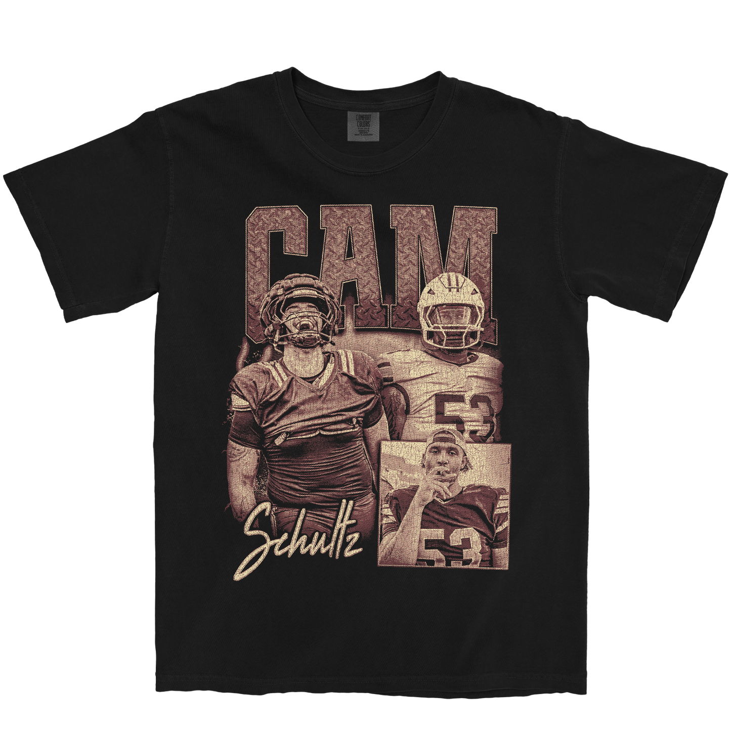 CAM SCHULTZ GRAPHIC BLACK TEE
