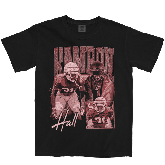 KAMRON HALL GRAPHIC BLACK TEE